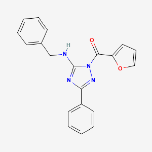molecular formula C20H16N4O2 B5711948 N-BENZYL-1-(FURAN-2-CARBONYL)-3-PHENYL-1H-1,2,4-TRIAZOL-5-AMINE 