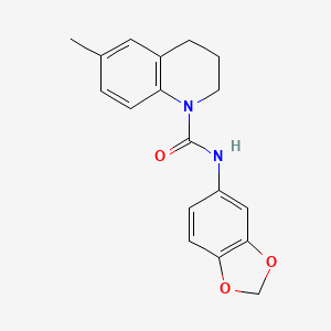 molecular formula C18H18N2O3 B5711973 N-(1,3-BENZODIOXOL-5-YL)-6-METHYL-3,4-DIHYDRO-1(2H)-QUINOLINECARBOXAMIDE 
