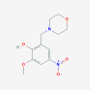 molecular formula C12H16N2O5 B5712005 2-methoxy-6-(morpholin-4-ylmethyl)-4-nitrophenol 