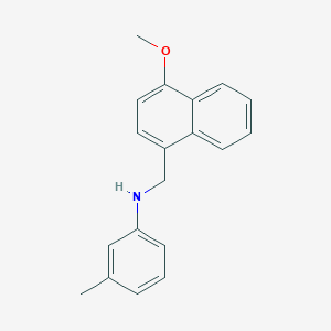 molecular formula C19H19NO B5712009 N-[(4-methoxynaphthalen-1-yl)methyl]-3-methylaniline 