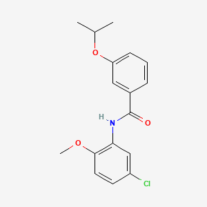 molecular formula C17H18ClNO3 B5712091 N-(5-chloro-2-methoxyphenyl)-3-(propan-2-yloxy)benzamide 