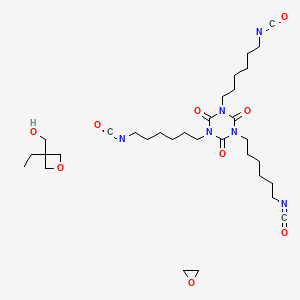 1,3,5-Triazine-2,4,6(1H,3H,5H)-trione, 1,3,5-tris(6-isocyanatohexyl)-, polymer with 3-ethyl-3-oxetanemethanol and oxirane