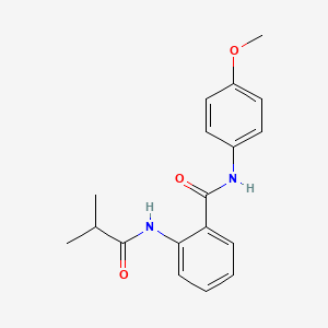 molecular formula C18H20N2O3 B5712217 N-(4-methoxyphenyl)-2-[(2-methylpropanoyl)amino]benzamide 