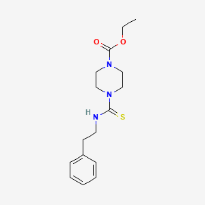 molecular formula C16H23N3O2S B5712278 Ethyl 4-[(2-phenylethyl)carbamothioyl]piperazine-1-carboxylate 