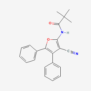 molecular formula C22H20N2O2 B5712279 N-(3-cyano-4,5-diphenyl-2-furyl)-2,2-dimethylpropanamide CAS No. 5873-64-3