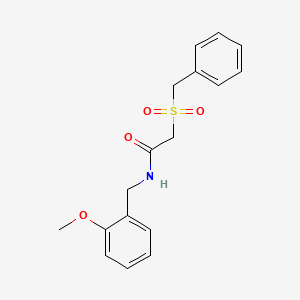 molecular formula C17H19NO4S B5712291 N-[(2-METHOXYPHENYL)METHYL]-2-PHENYLMETHANESULFONYLACETAMIDE 