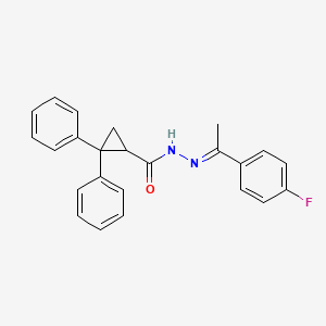 molecular formula C24H21FN2O B5712303 N'-[(1E)-1-(4-Fluorophenyl)ethylidene]-2,2-diphenylcyclopropane-1-carbohydrazide 