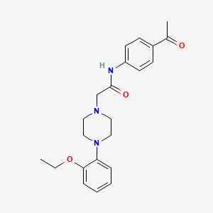 molecular formula C22H27N3O3 B5712437 N-(4-acetylphenyl)-2-[4-(2-ethoxyphenyl)piperazin-1-yl]acetamide 