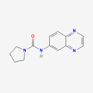 molecular formula C13H14N4O B5712442 N-quinoxalin-6-ylpyrrolidine-1-carboxamide 