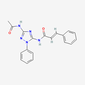 molecular formula C19H17N5O2 B5712489 N-[3-(acetylamino)-1-phenyl-1H-1,2,4-triazol-5-yl]-3-phenylacrylamide 