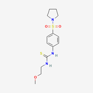 molecular formula C14H21N3O3S2 B5712523 N-(2-methoxyethyl)-N'-[4-(1-pyrrolidinylsulfonyl)phenyl]thiourea 