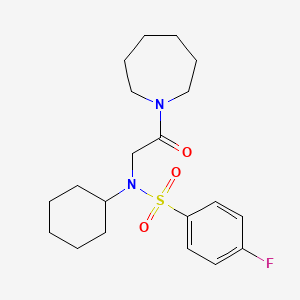 molecular formula C20H29FN2O3S B5712537 N-[2-(azepan-1-yl)-2-oxoethyl]-N-cyclohexyl-4-fluorobenzenesulfonamide 