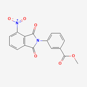 molecular formula C16H10N2O6 B5712548 methyl 3-(4-nitro-1,3-dioxoisoindol-2-yl)benzoate 