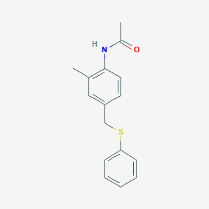 molecular formula C16H17NOS B5712564 N-[2-methyl-4-(phenylsulfanylmethyl)phenyl]acetamide 