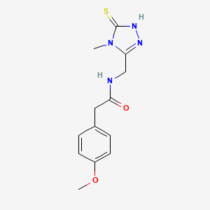 molecular formula C13H16N4O2S B5712580 N-(5-Mercapto-4-methyl-4H-[1,2,4]triazol-3-ylmethyl)-2-(4-methoxy-phenyl)-acetamide 
