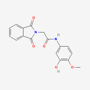 molecular formula C17H14N2O5 B5712652 2-(1,3-dioxo-1,3-dihydro-2H-isoindol-2-yl)-N-(3-hydroxy-4-methoxyphenyl)acetamide 