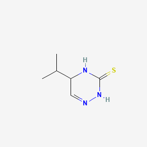 molecular formula C6H11N3S B571270 5-Isopropyl-4,5-dihydro-1,2,4-triazine-3(2H)-thione CAS No. 118768-94-8