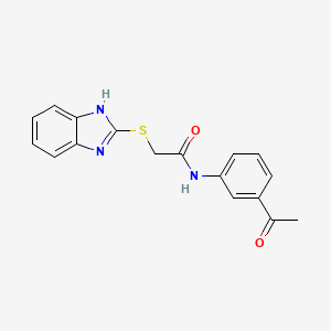 molecular formula C17H15N3O2S B5712807 N-(3-acetylphenyl)-2-(1H-benzimidazol-2-ylsulfanyl)acetamide 