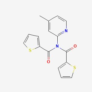 molecular formula C16H12N2O2S2 B5712931 N-(4-methylpyridin-2-yl)-N-(thiophen-2-ylcarbonyl)thiophene-2-carboxamide 