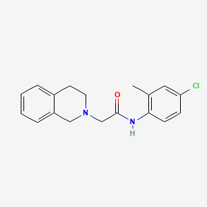 molecular formula C18H19ClN2O B5712961 N-(4-chloro-2-methylphenyl)-2-(3,4-dihydroisoquinolin-2(1H)-yl)acetamide 