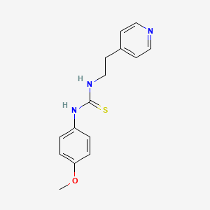 molecular formula C15H17N3OS B5712967 N-(4-METHOXYPHENYL)-N'-[2-(4-PYRIDYL)ETHYL]THIOUREA 