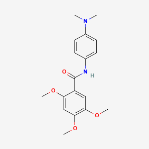 molecular formula C18H22N2O4 B5712984 N-[4-(dimethylamino)phenyl]-2,4,5-trimethoxybenzamide 