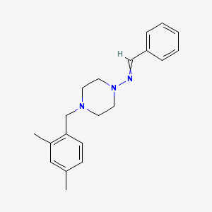 molecular formula C20H25N3 B5712993 N-benzylidene-4-(2,4-dimethylbenzyl)-1-piperazinamine 