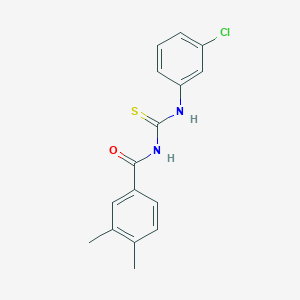 molecular formula C16H15ClN2OS B5713025 N-[(3-chlorophenyl)carbamothioyl]-3,4-dimethylbenzamide 