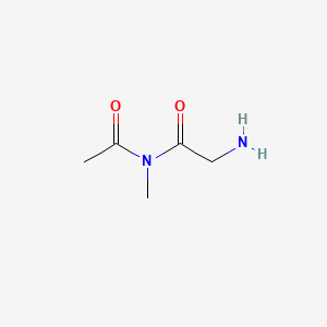 molecular formula C5H10N2O2 B571306 Acetamide,N-acetyl-2-amino-N-methyl- CAS No. 115395-72-7