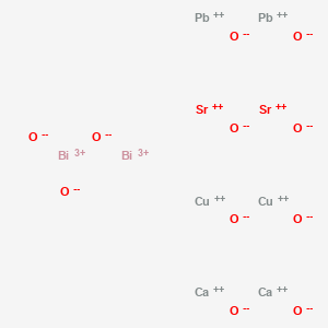 molecular formula Bi2Ca2Cu2O11Pb2Sr2 B571309 Bismuth lead strontium calcium copper oxide CAS No. 116739-98-1