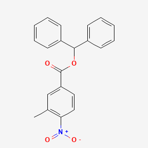 molecular formula C21H17NO4 B5713150 Benzhydryl 3-methyl-4-nitrobenzoate 