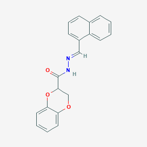 molecular formula C20H16N2O3 B5713167 N-[(E)-naphthalen-1-ylmethylideneamino]-2,3-dihydro-1,4-benzodioxine-3-carboxamide 