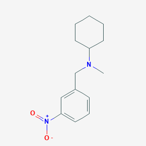 molecular formula C14H20N2O2 B5713210 N-methyl-N-[(3-nitrophenyl)methyl]cyclohexanamine 