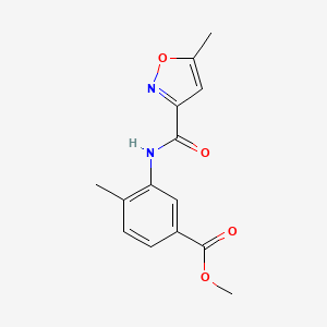 molecular formula C14H14N2O4 B5713242 METHYL 4-METHYL-3-(5-METHYL-1,2-OXAZOLE-3-AMIDO)BENZOATE 