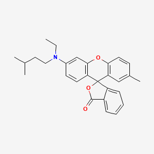 molecular formula C28H29NO3 B571330 6'-[Ethyl(3-methylbutyl)amino]-2'-methylspiro[2-benzofuran-3,9'-xanthene]-1-one CAS No. 115392-43-3