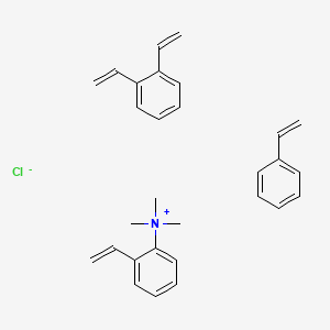 1,2-Bis(ethenyl)benzene;(2-ethenylphenyl)-trimethylazanium;styrene;chloride