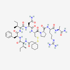 beta-Mercapto-beta,beta-cyclopentamethylene-propionyl-D-ile-phe-ile-asn-cys-pro-arg-ala-NH2