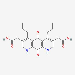 2-[3-(Carboxymethyl)-5,10-dioxo-4,6-dipropyl-1,2,8,9-tetrahydropyrido[3,2-g]quinolin-7-yl]acetic acid