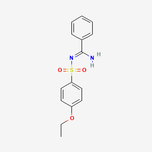 molecular formula C15H16N2O3S B5713459 N'-(4-ethoxybenzenesulfonyl)benzenecarboximidamide 