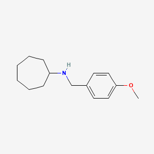 molecular formula C15H23NO B5713504 N-[(4-methoxyphenyl)methyl]cycloheptanamine 