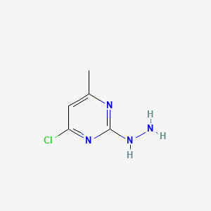 molecular formula C5H7ClN4 B571351 4-Chloro-2-hydrazinyl-6-methylpyrimidine CAS No. 123024-53-3