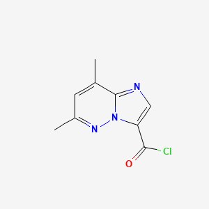 molecular formula C9H8ClN3O B571352 6,8-Dimethylimidazo[1,2-b]pyridazine-3-carbonyl chloride CAS No. 114040-10-7