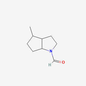 molecular formula C9H15NO B571354 4-Methylhexahydrocyclopenta[b]pyrrole-1(2H)-carbaldehyde CAS No. 116679-53-9