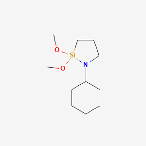 molecular formula C11H23NO2Si B571358 1-Cyclohexyl-2,2-dimethoxy-1,2-azasilolidine CAS No. 115008-80-5