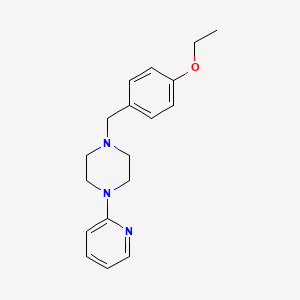 molecular formula C18H23N3O B5713581 1-[(4-ethoxyphenyl)methyl]-4-pyridin-2-ylpiperazine 