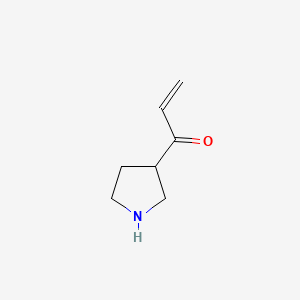 molecular formula C7H11NO B571359 1-(Pyrrolidin-3-YL)prop-2-EN-1-one CAS No. 112283-77-9