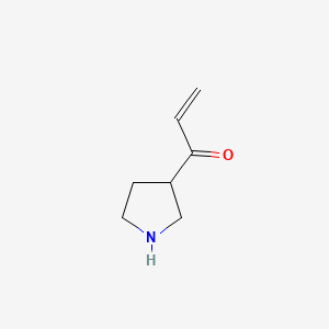 molecular formula C7H11NO B571359 1-Pyrrolidin-3-ylprop-2-en-1-one CAS No. 112283-77-9