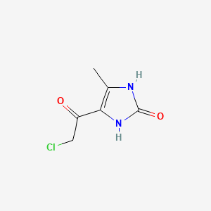 molecular formula C6H7ClN2O2 B571362 4-(2-Chloroacetyl)-5-methyl-1H-imidazol-2(3H)-one CAS No. 118097-30-6