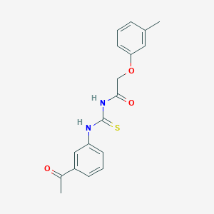 molecular formula C18H18N2O3S B5713645 N-[(3-acetylphenyl)carbamothioyl]-2-(3-methylphenoxy)acetamide 