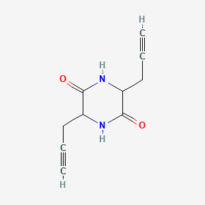 molecular formula C10H10N2O2 B571368 3,6-Di(prop-2-yn-1-yl)piperazine-2,5-dione CAS No. 113928-45-3